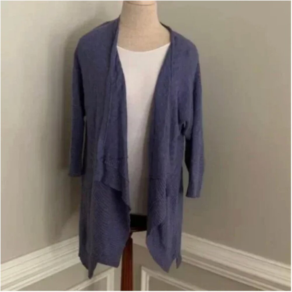 Eileen Fisher Women's Linen Blend Fly Away Cardigan Purple Size Medium